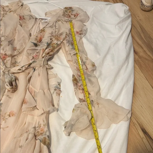 Zimmermann Cream Floral silk wrap Dress xs - Picture 12 of 17